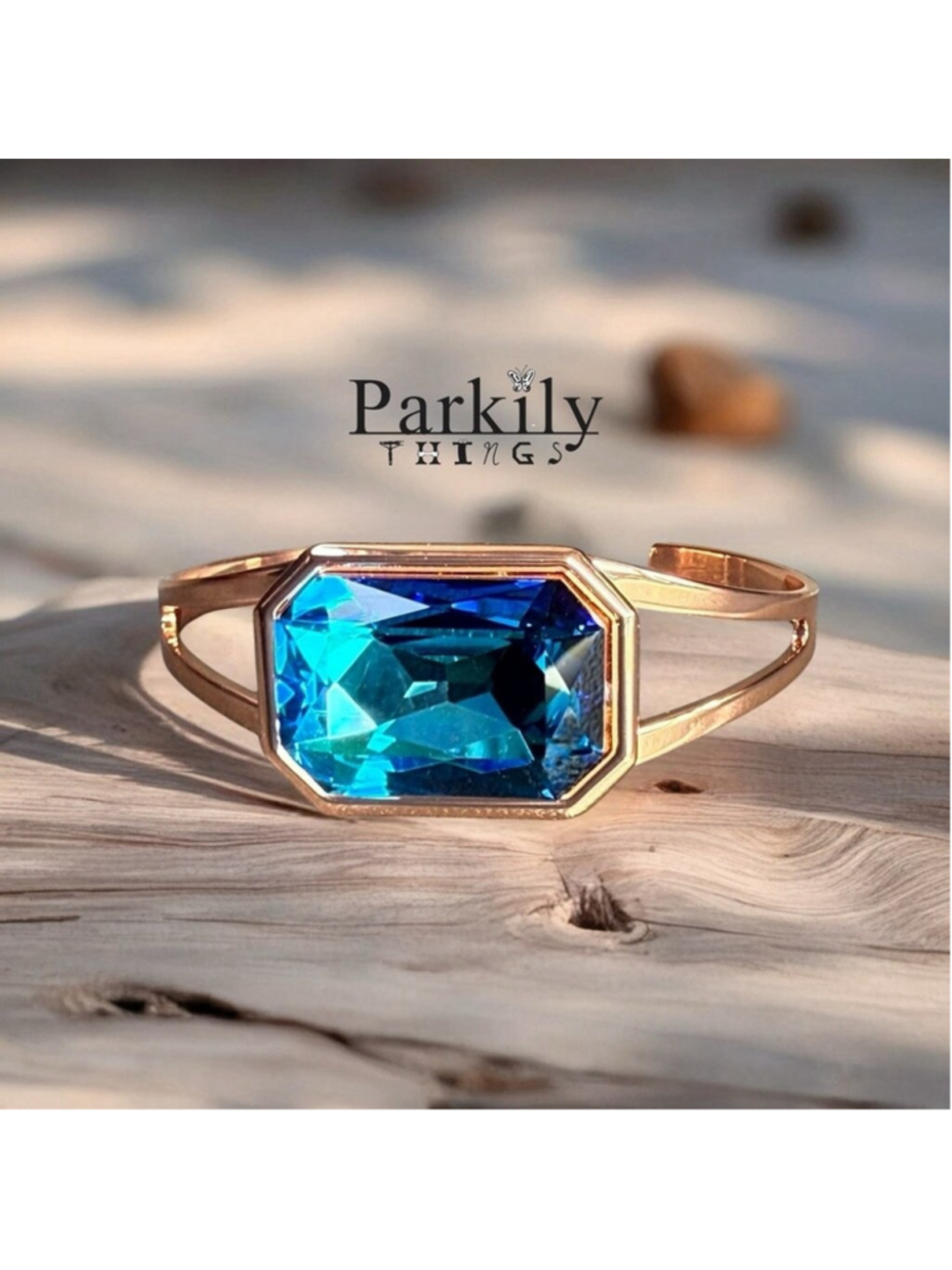 Handcrafted bracelet with large Austrian crystal